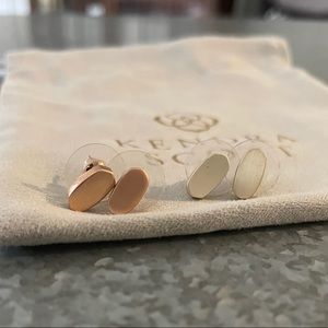 Kendra Scott Pair of Barrett Studs Rose Gold /Gold